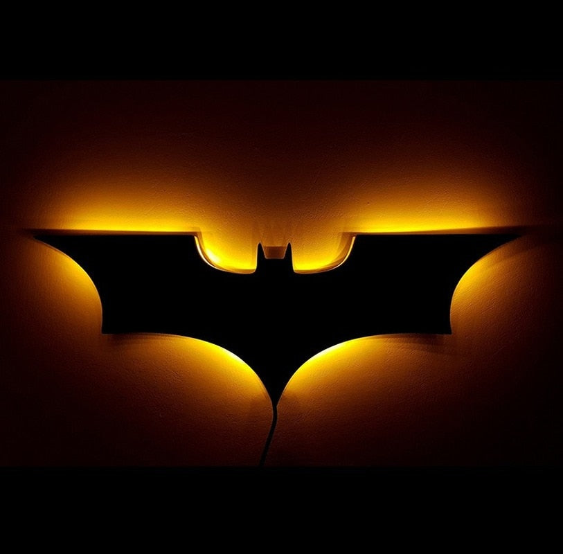 Batman LED Wall Light Dimmable Color Changing Remote Control Lamp