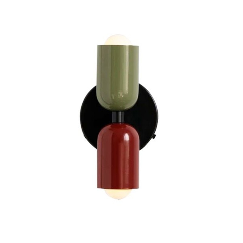 Colorful Modern Wall Sconce with Hand-Blown Glass Shade