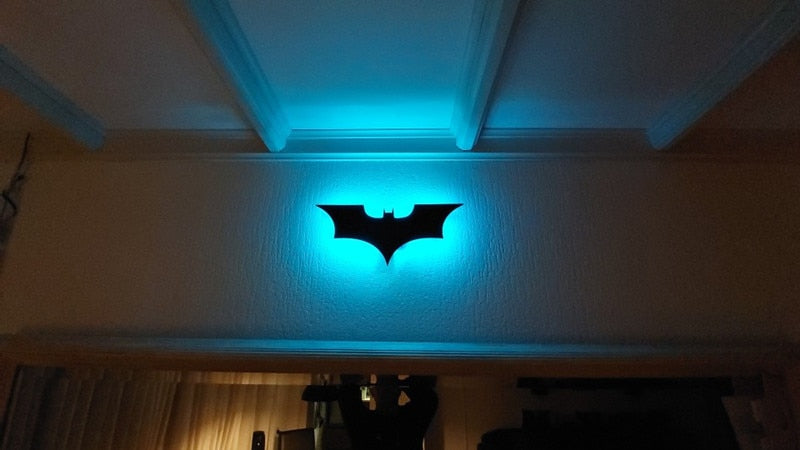 Batman LED Wall Light Dimmable Color Changing Remote Control Lamp