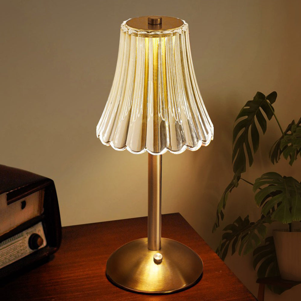 Crystal Touch Table Lamp Dimmable LED Bedside Nightstand Light