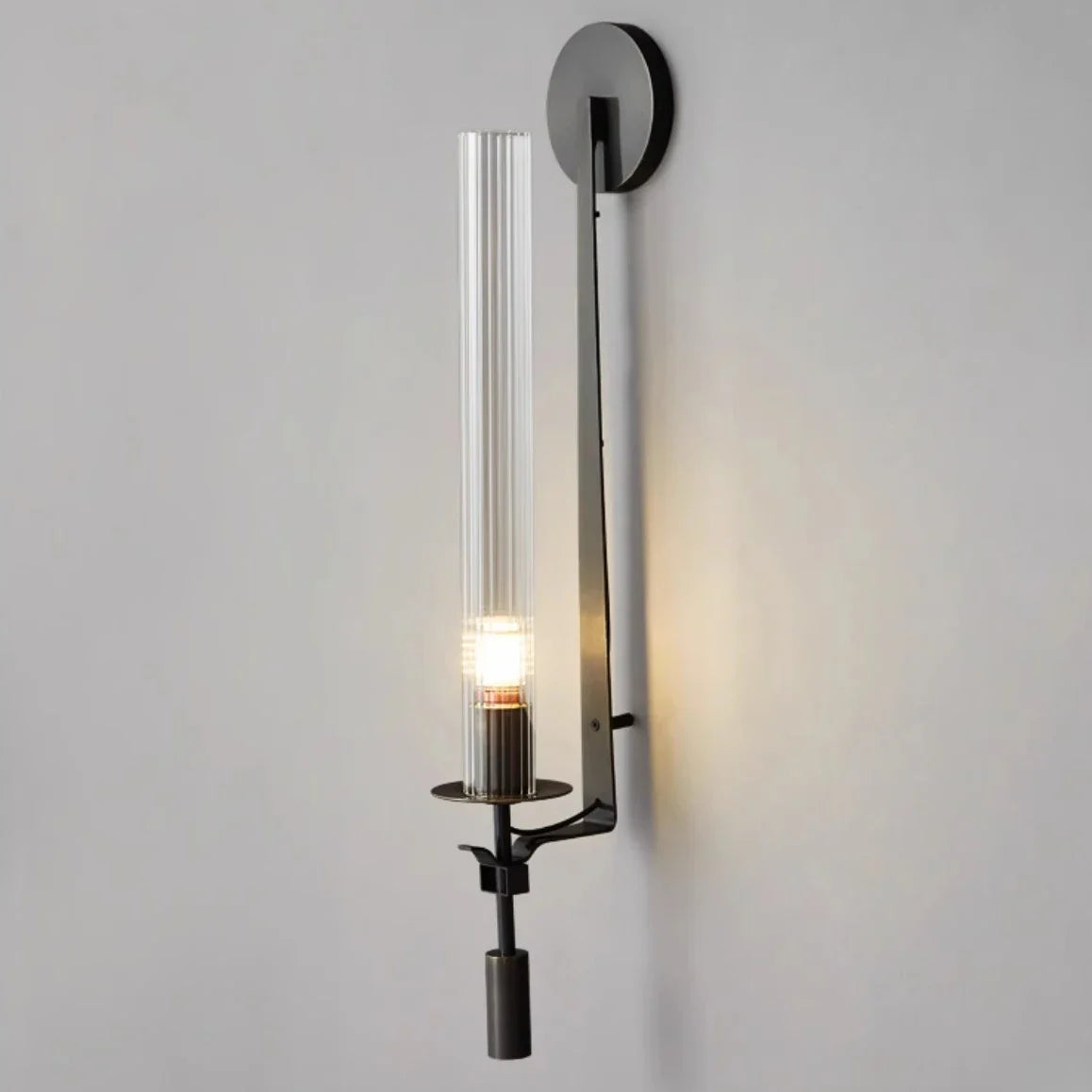 Modern Gold Wall Sconce with Iron and Glass Design | Nordic Bedroom Light