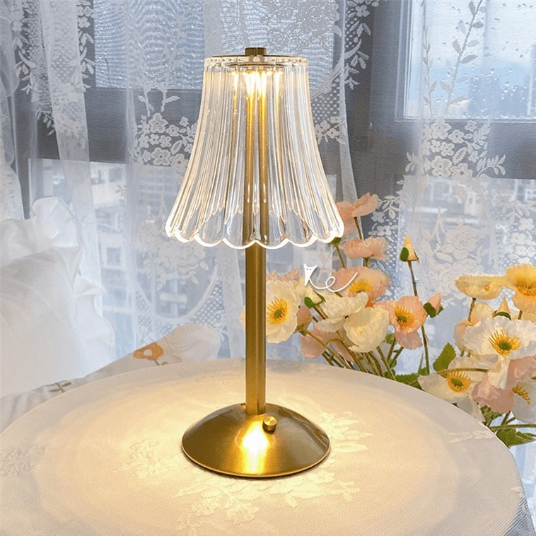 Crystal Touch Table Lamp Dimmable LED Bedside Nightstand Light