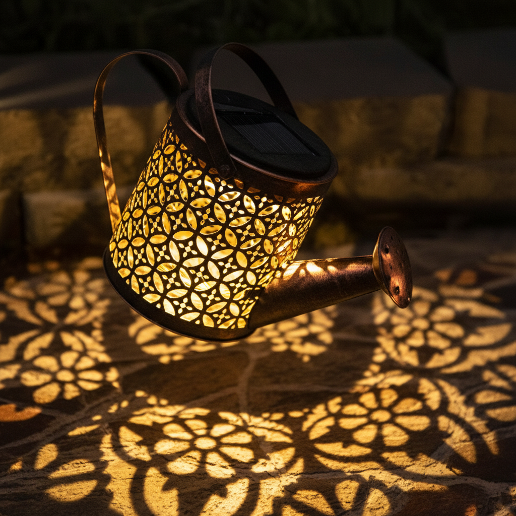 Solar Waterfall Garden Light with Flexible Copper Wire | Automatic Dusk Switch