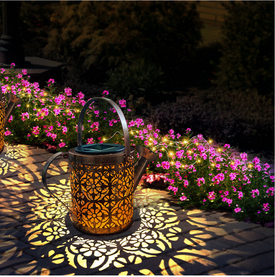 Solar Waterfall Garden Light with Flexible Copper Wire | Automatic Dusk Switch