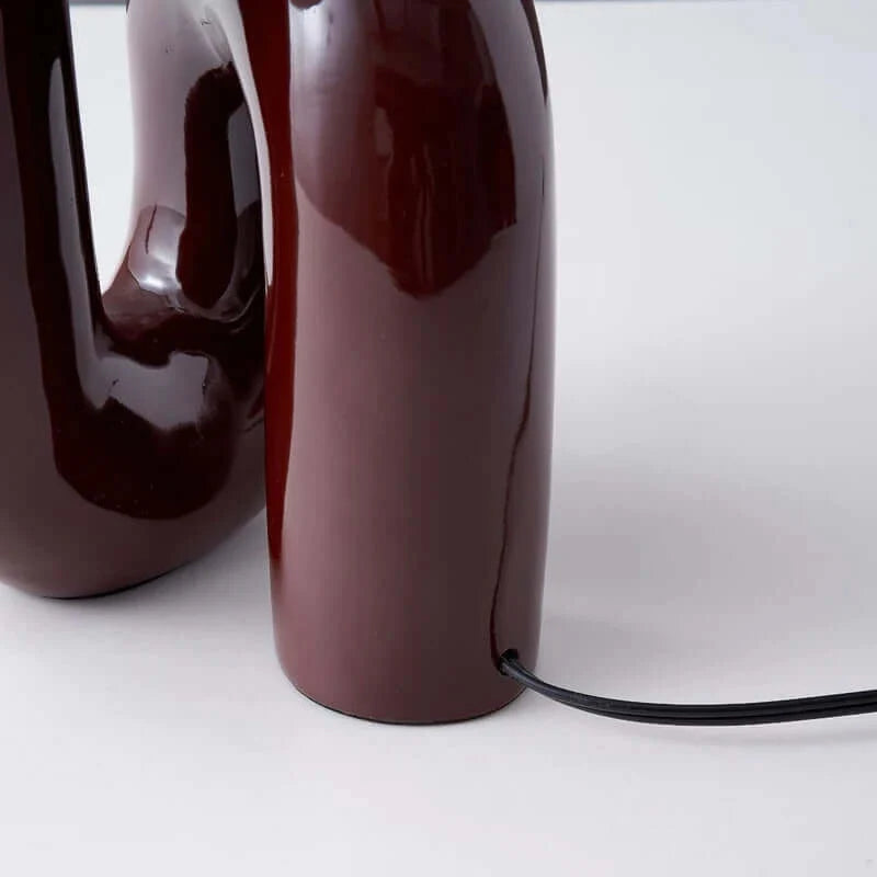 Sculptural S-Curve Table Lamp with Chrome Base | Frosted Glass Globe for Ambient Glow