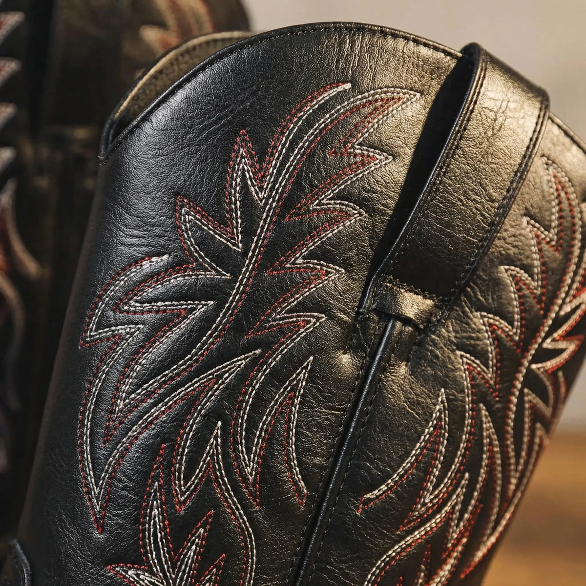 Calf-Length Cowboy Style Boots with Stacked Heel | Western Boots for Men