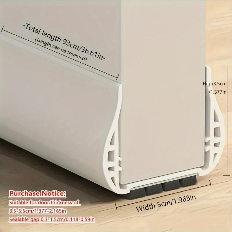 Draftbar | Adjustable Door Draft Stopper with Foam Core - Tool-Free Insulation for Doors