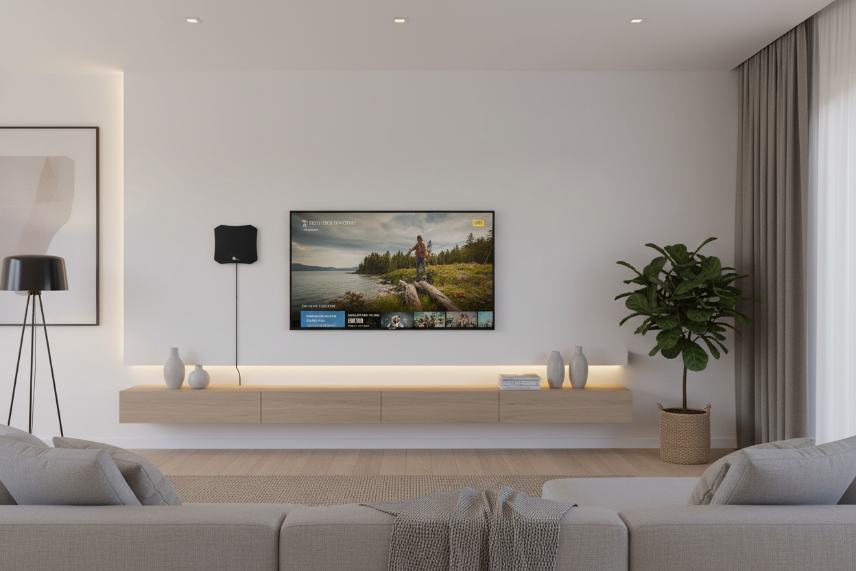 Indoor HDTV Antenna 4K Digital TV Antenna for Local Channels