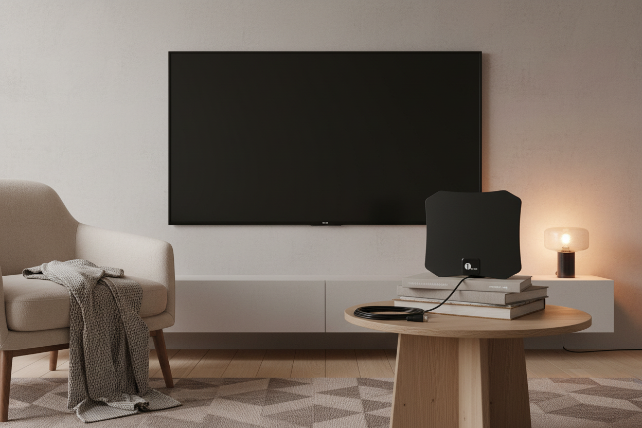 Indoor HDTV Antenna 4K Digital TV Antenna for Local Channels