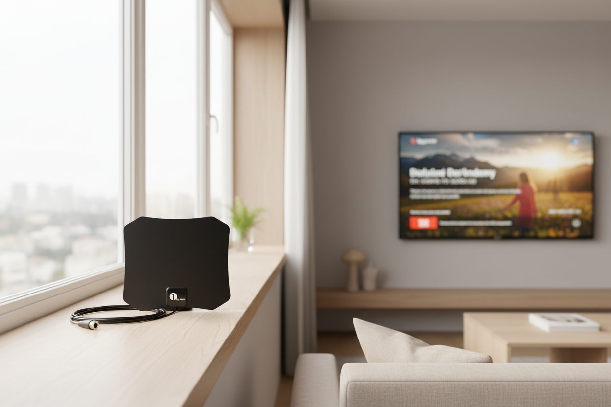 Indoor HDTV Antenna 4K Digital TV Antenna for Local Channels