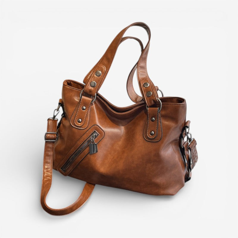 Lightweight Shoulder Bag with Zipper Adjustable Strap Everyday Bag