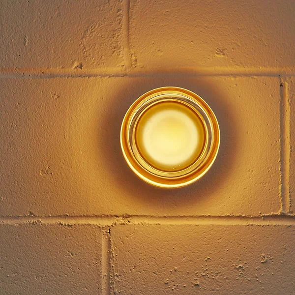 Textured Acrylic Wall Sconce with Dimmable LED Option | Dimple or Ripple Shade Light