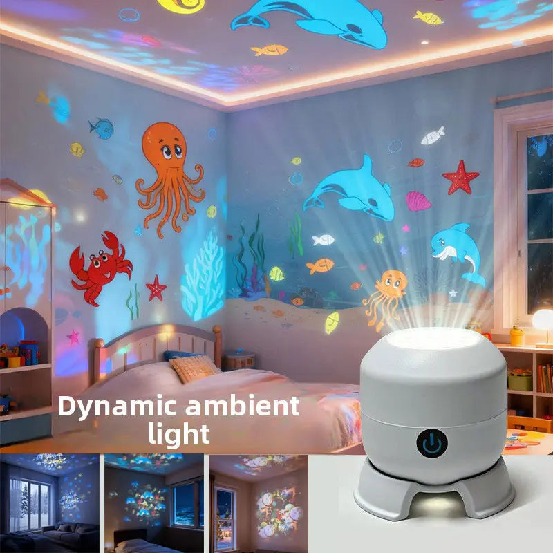 Fetched: Rotating LED Projection Lamp | USB Powered Night Light Driftly | Rotating LED Projection Night Light with Tilt Base | USB Powered Bedroom Decor