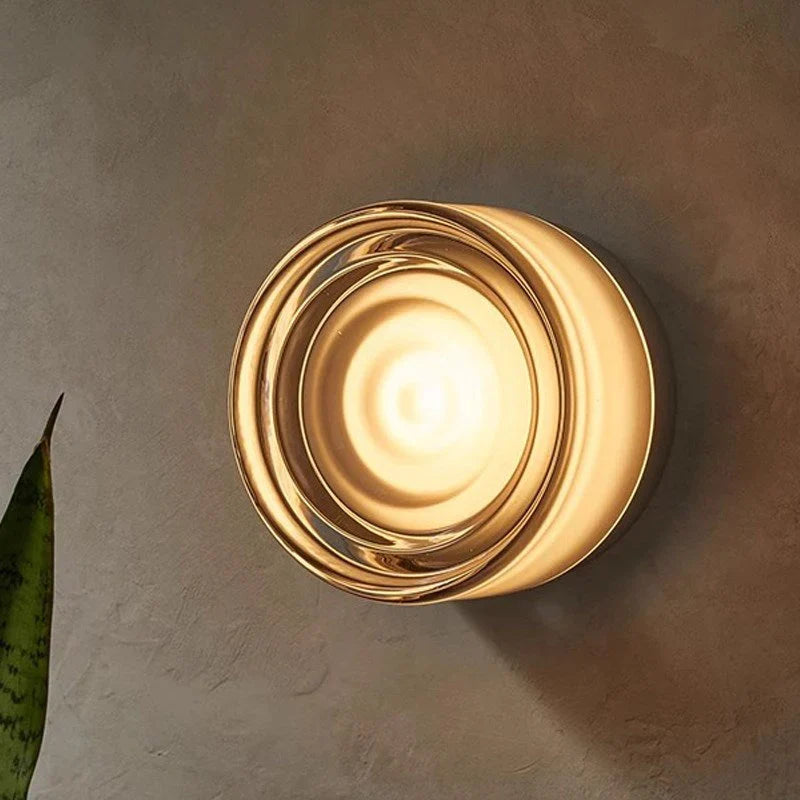 Textured Acrylic Wall Sconce with Dimmable LED Option | Dimple or Ripple Shade Light