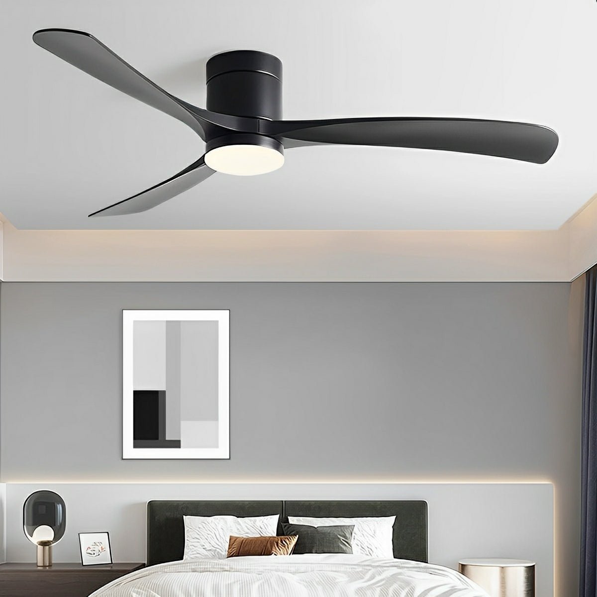 Modern Nordic Ceiling Fan Light 6-Speed DC LED 2400LM Remote 3CCT