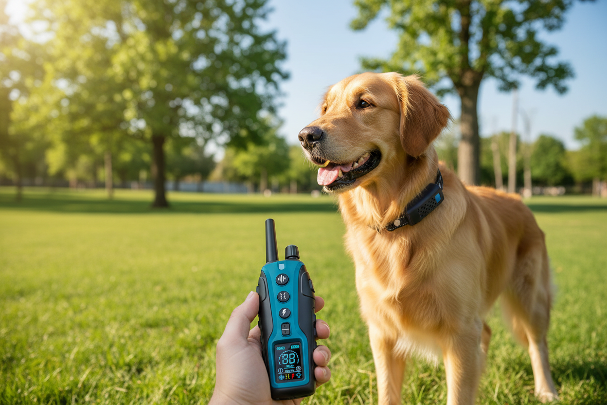 Remote Dog Training Collar 2000m Range Waterproof Shock Vibration Beep