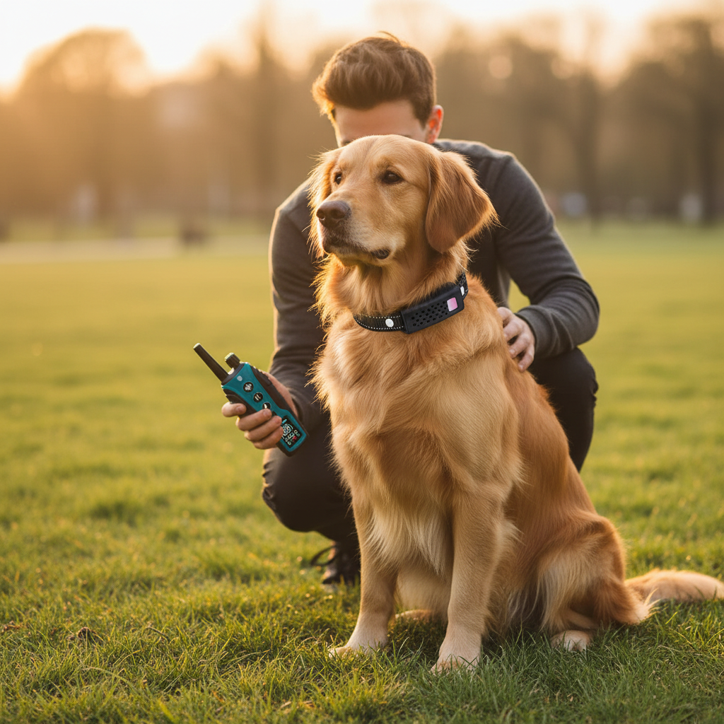 Remote Dog Training Collar 2000m Range Waterproof Shock Vibration Beep