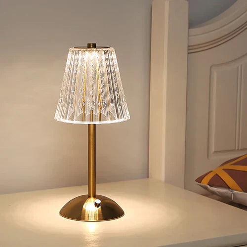 Crystal Touch Table Lamp Dimmable LED Bedside Nightstand Light