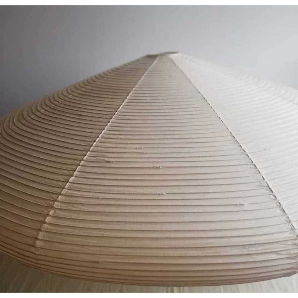 Washi Series | Washi Paper Disk Pendant with Bamboo Ribbing for Dining Room