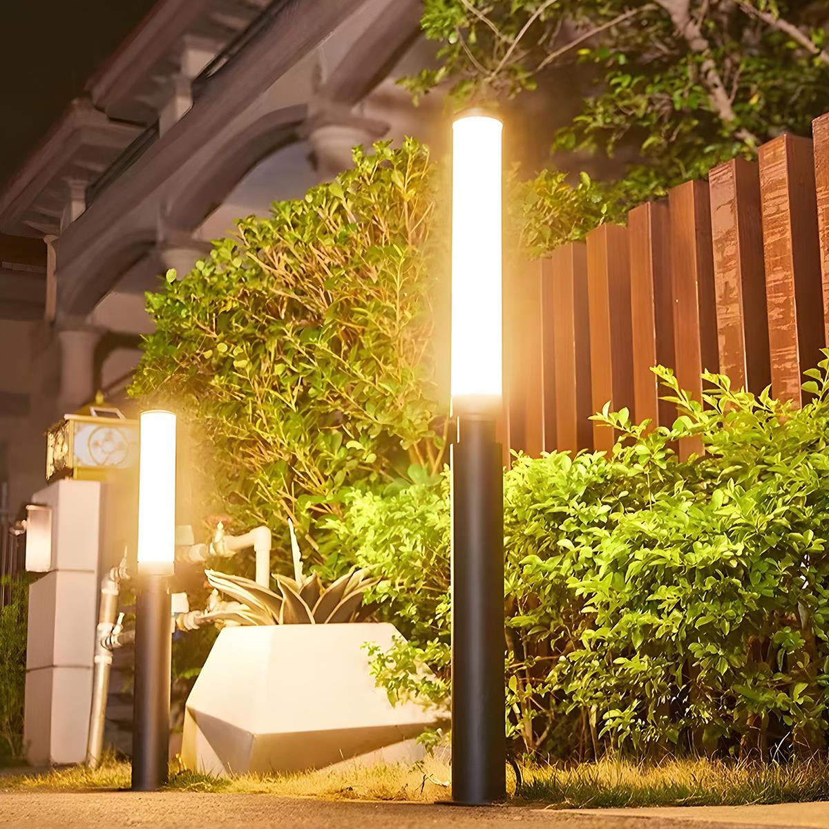 Modern Outdoor LED Post Light IP55 Aluminum Garden Pillar Lamp