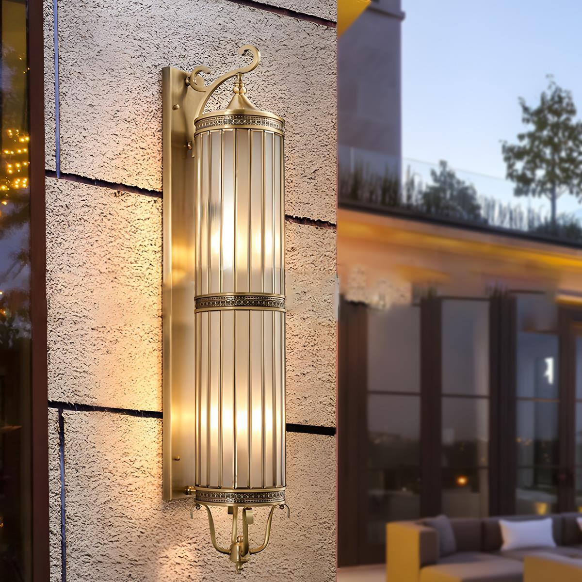 Vintage Outdoor Wall Sconce IP65 LED Copper Porch Light