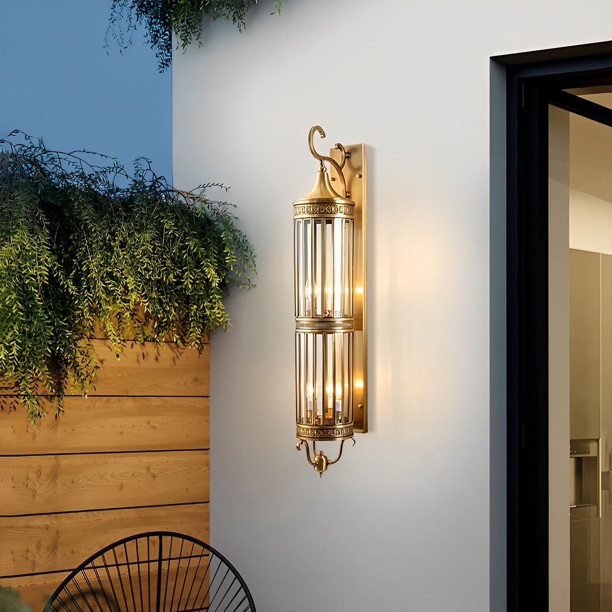 Vintage Outdoor Wall Sconce IP65 LED Copper Porch Light