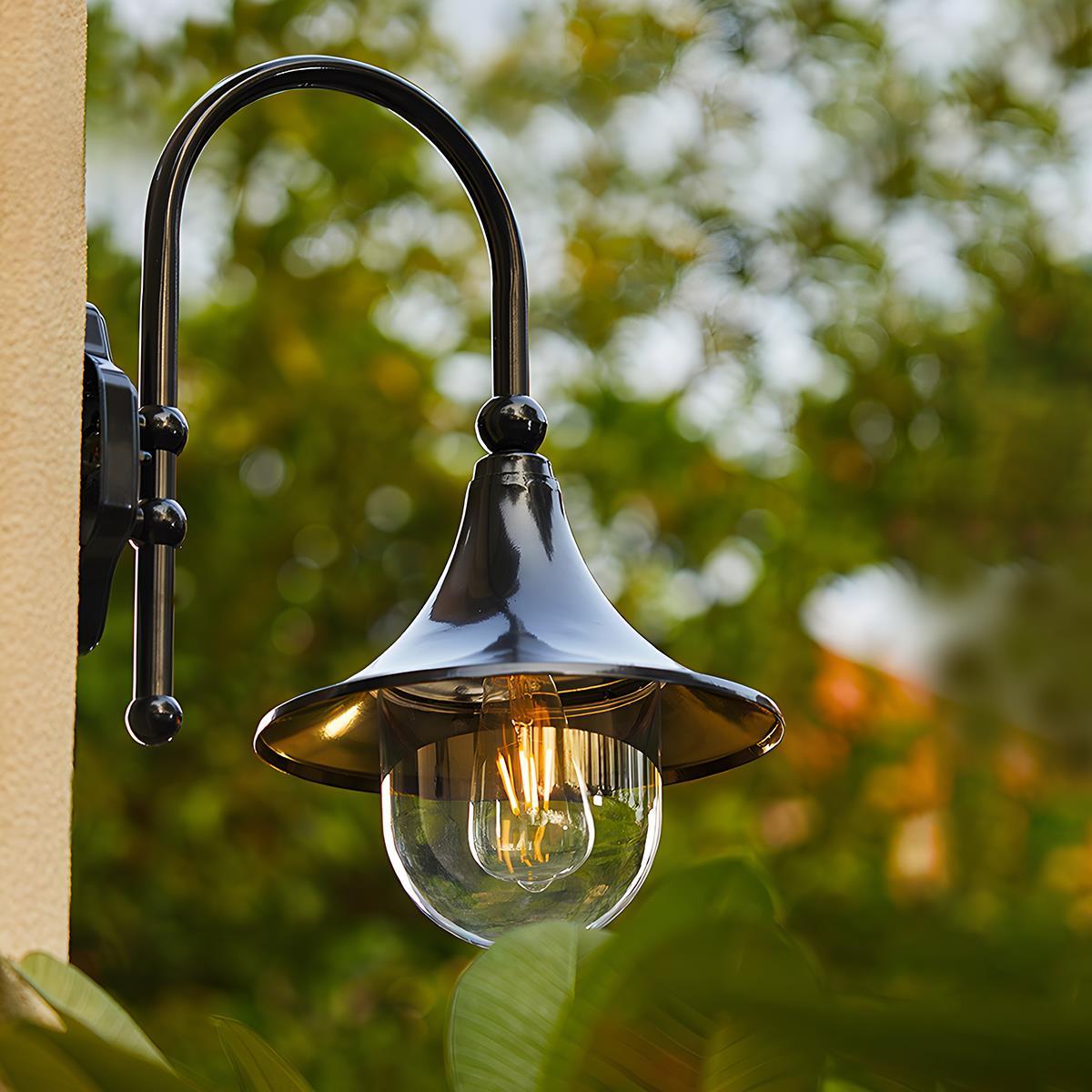Vintage Farmhouse Horn LED Wall Sconce IP65 Outdoor Light