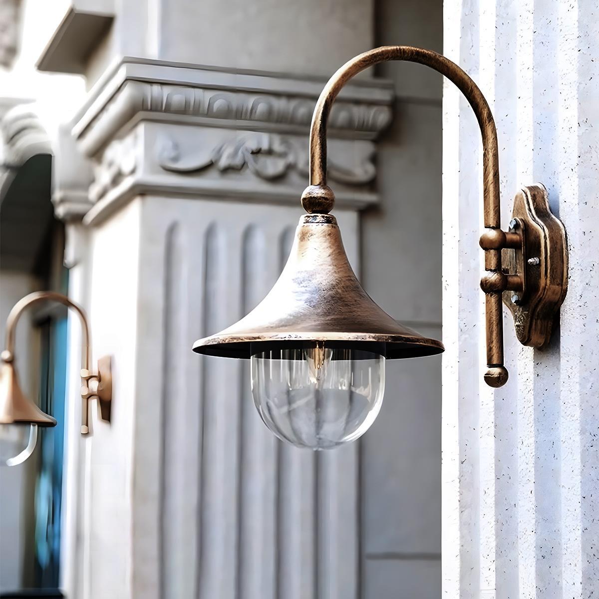 Vintage Farmhouse Horn LED Wall Sconce IP65 Outdoor Light