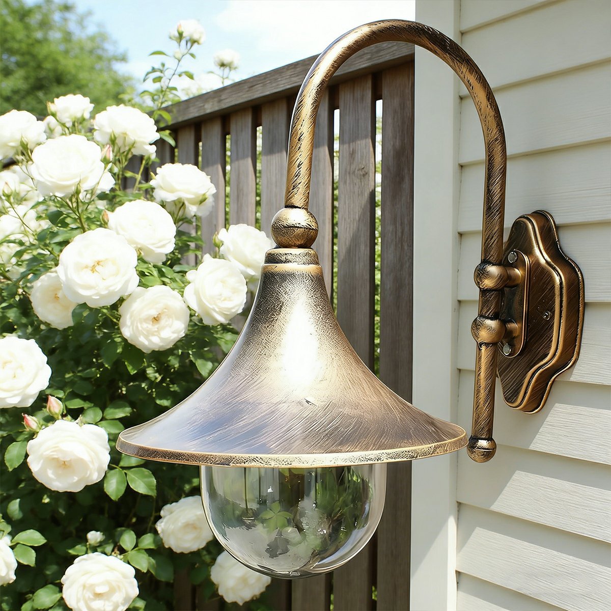 Vintage Farmhouse Horn LED Wall Sconce IP65 Outdoor Light