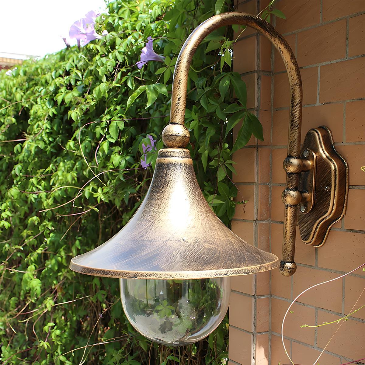 Vintage Farmhouse Horn LED Wall Sconce IP65 Outdoor Light