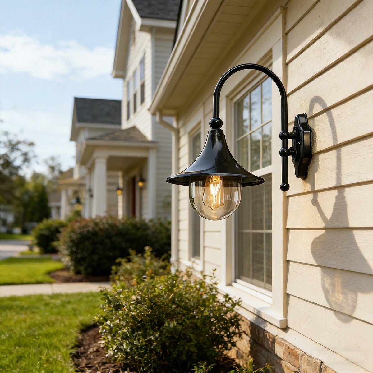 Vintage Farmhouse Horn LED Wall Sconce IP65 Outdoor Light