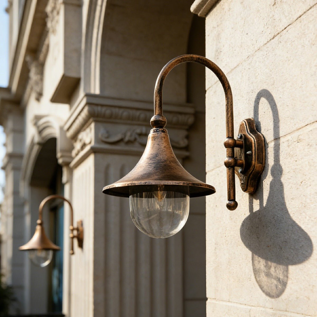 Vintage Farmhouse Horn LED Wall Sconce IP65 Outdoor Light
