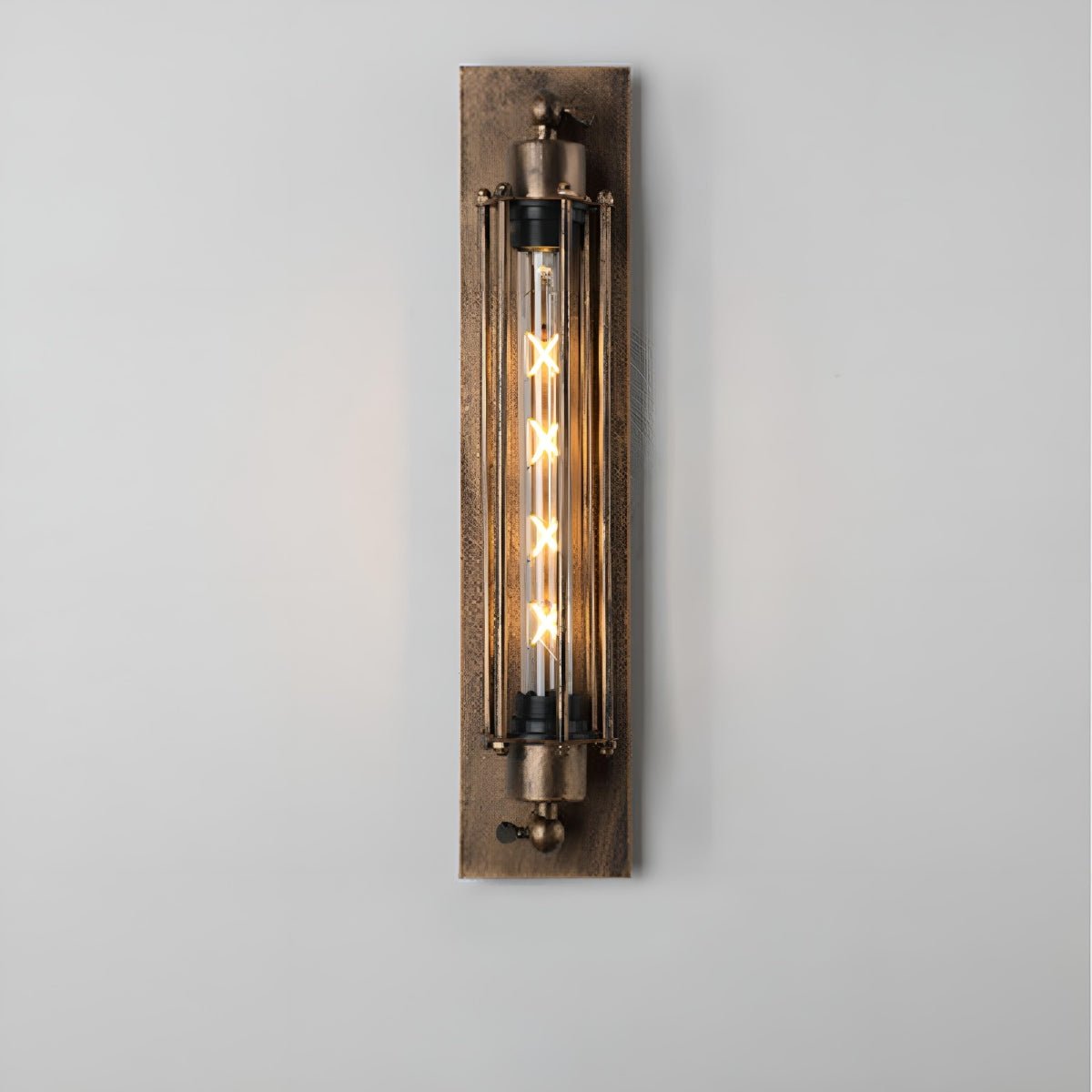 Vintage Industrial LED Wall Sconce Iron Glass 3000K