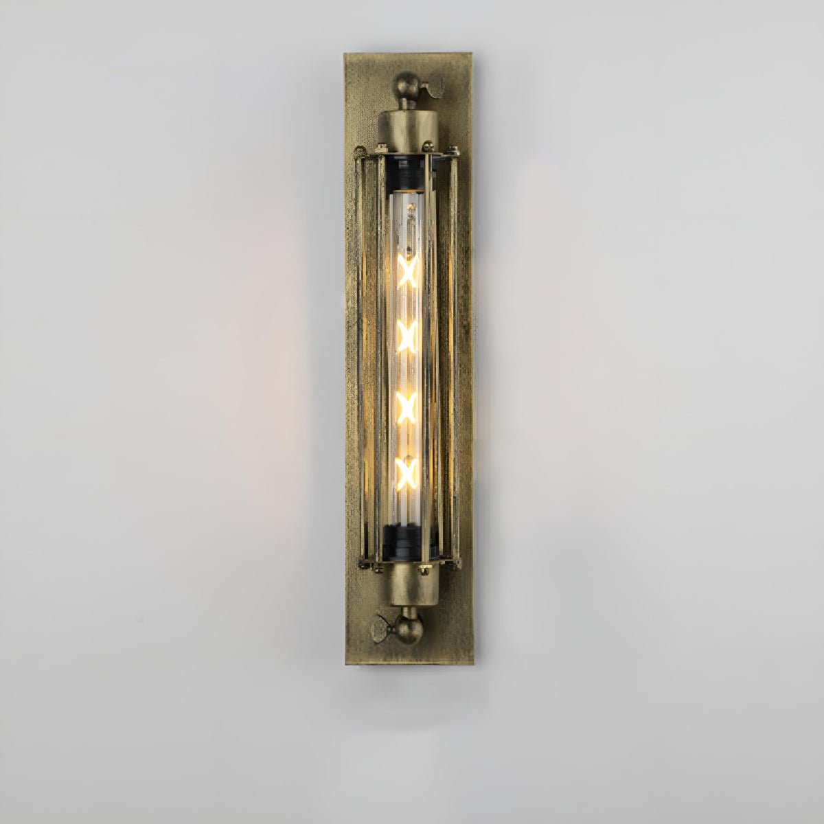 Vintage Industrial LED Wall Sconce Iron Glass 3000K