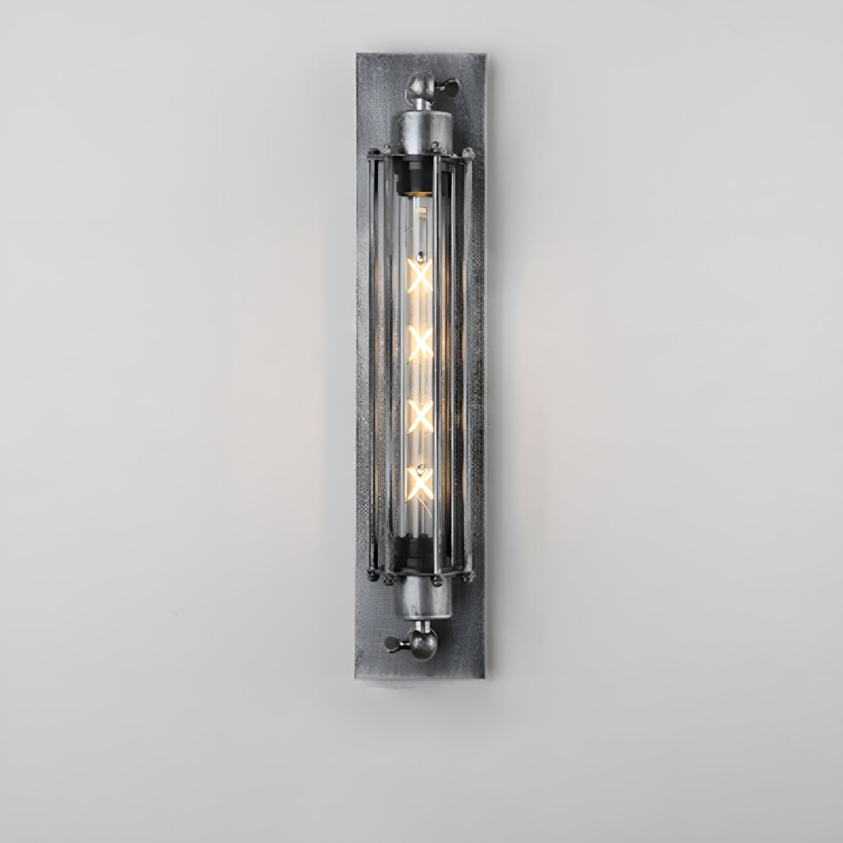 Vintage Industrial LED Wall Sconce Iron Glass 3000K