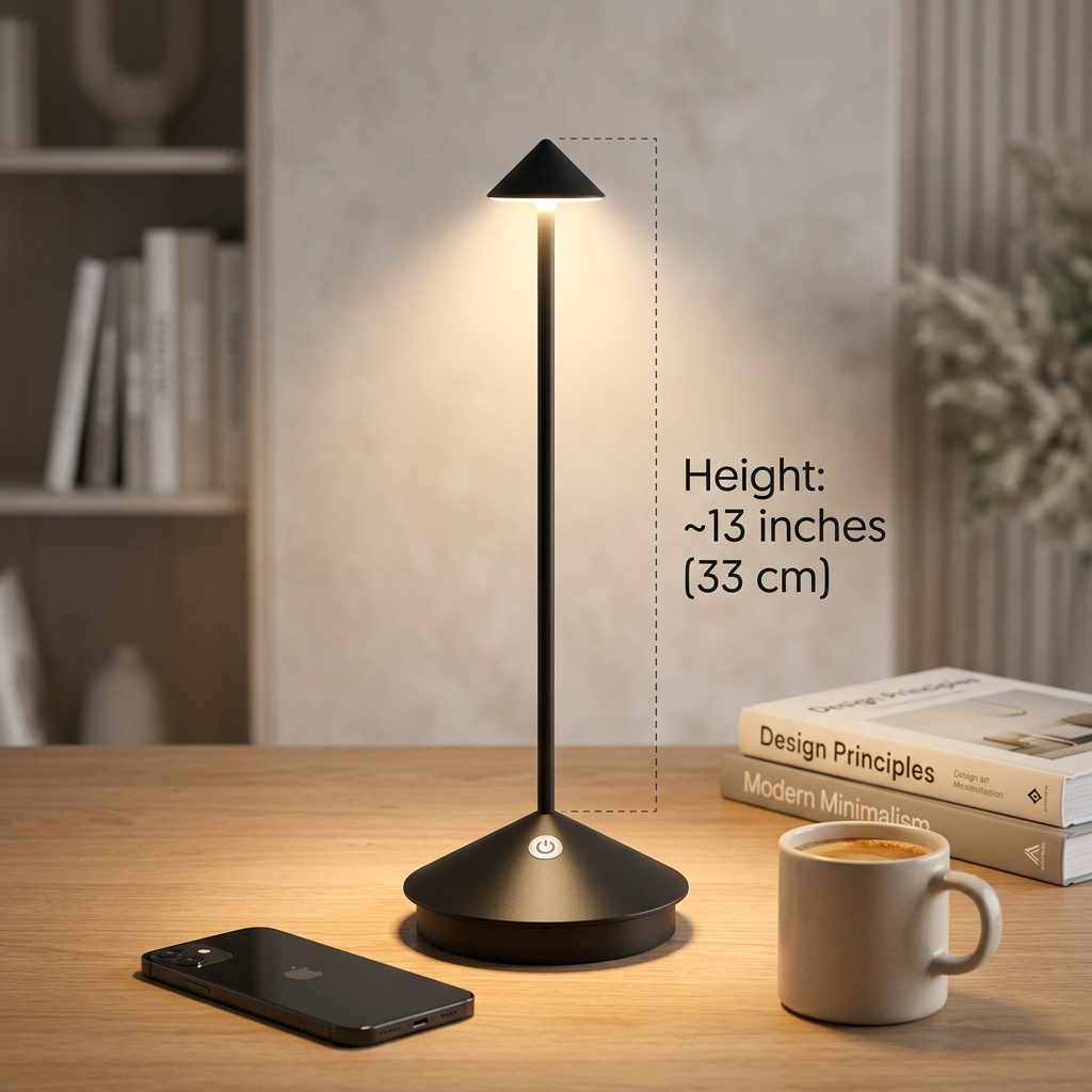Wireless LED Table Lamp with Touch Dimming | Cordless Light for Any Room