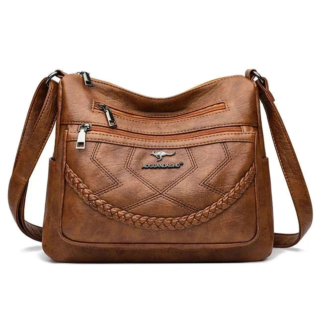 Veloura | Women’s Soft Shoulder Bag with Adjustable Strap | Zipper Closure for Daily Use