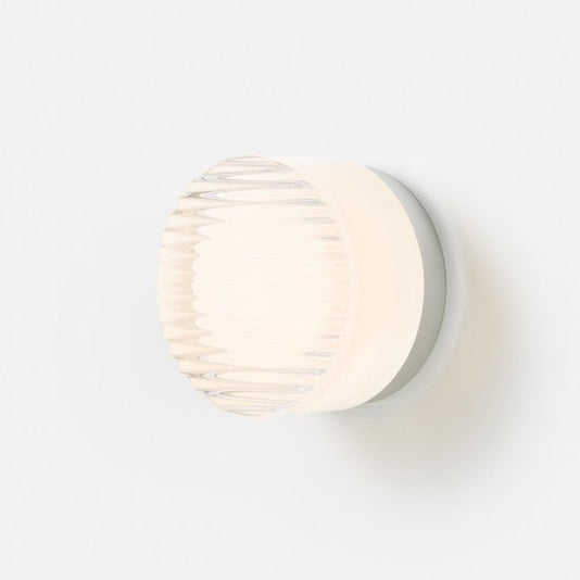 Modern Round LED Wall Light Milk Glass Wall Sconce Lamp