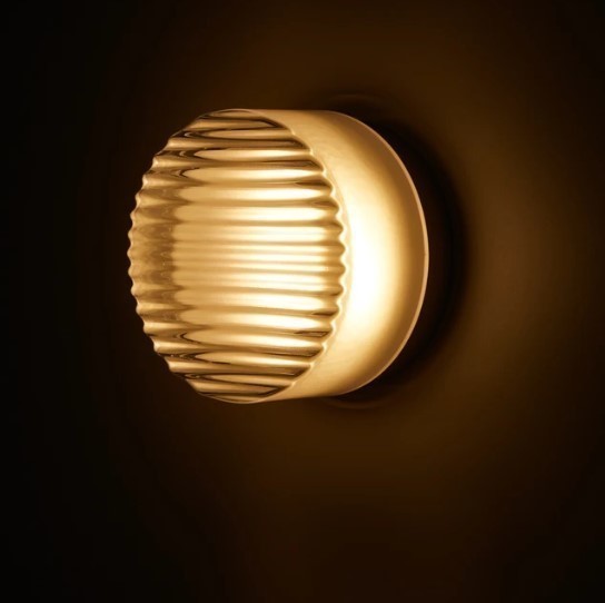 Modern Round LED Wall Light Milk Glass Wall Sconce Lamp