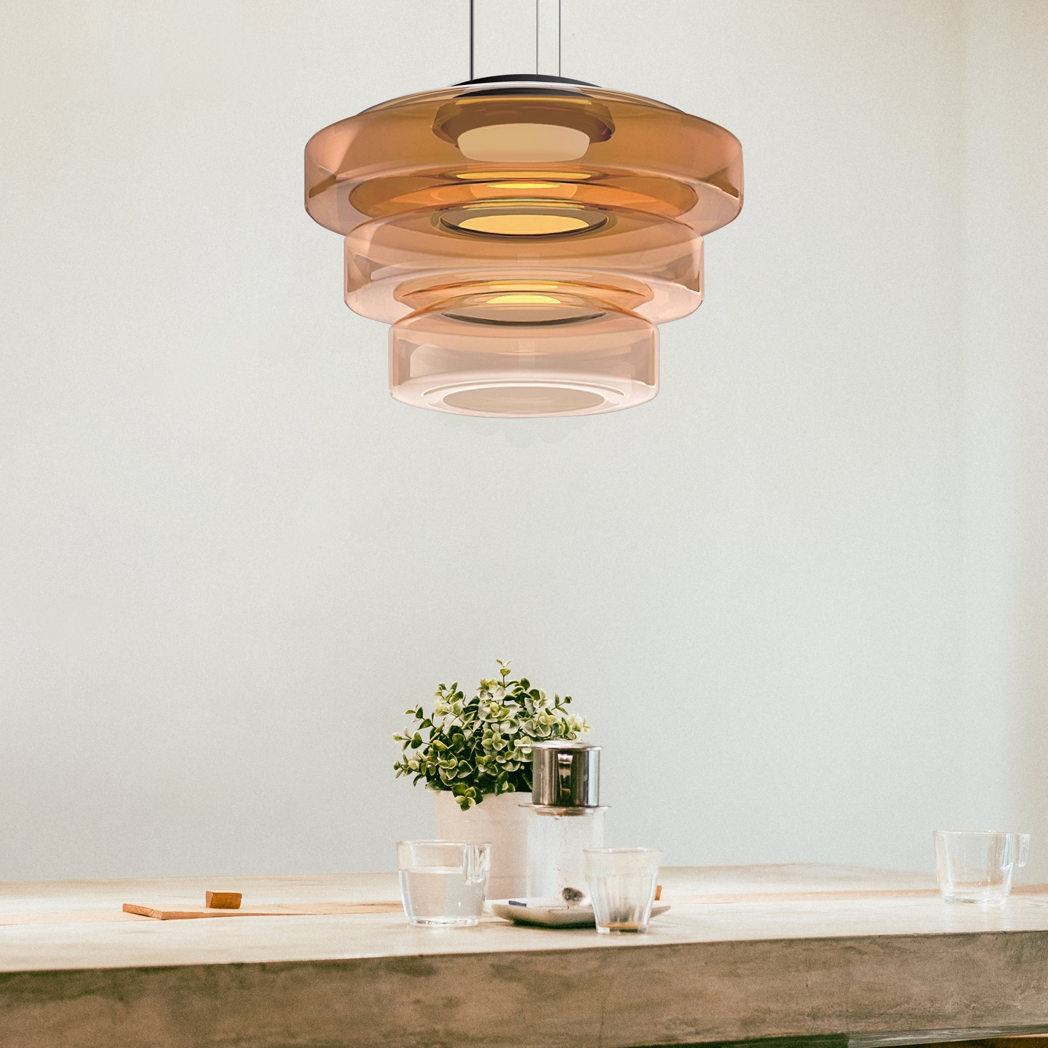 Bauhaus Glass Pendant Light Modern Hanging Ceiling Lamp Fixture