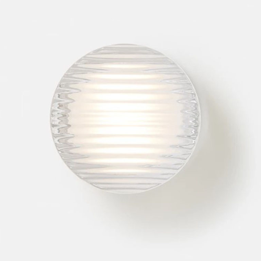 Modern Round LED Wall Light Milk Glass Wall Sconce Lamp