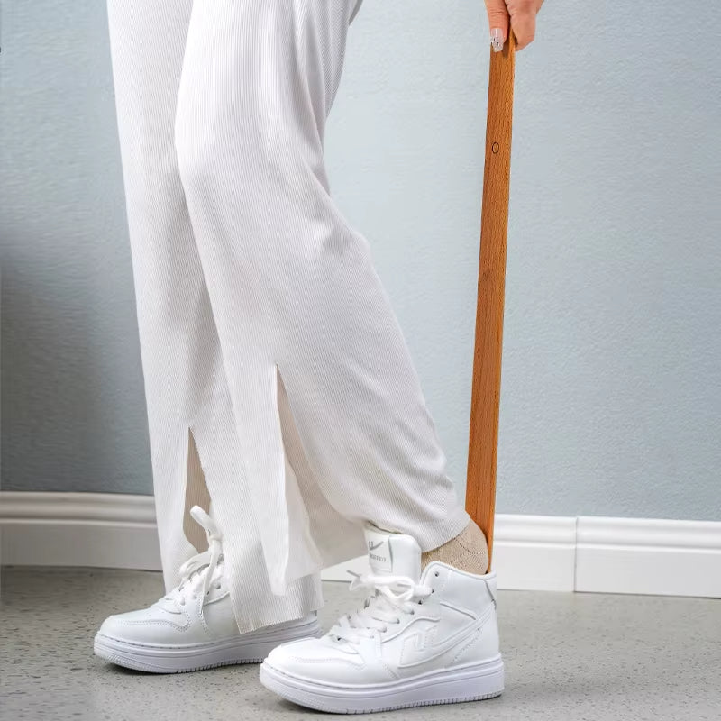 Extra Long Handle Shoe Horn Ergonomic Shoe Helper for Easy On Shoes