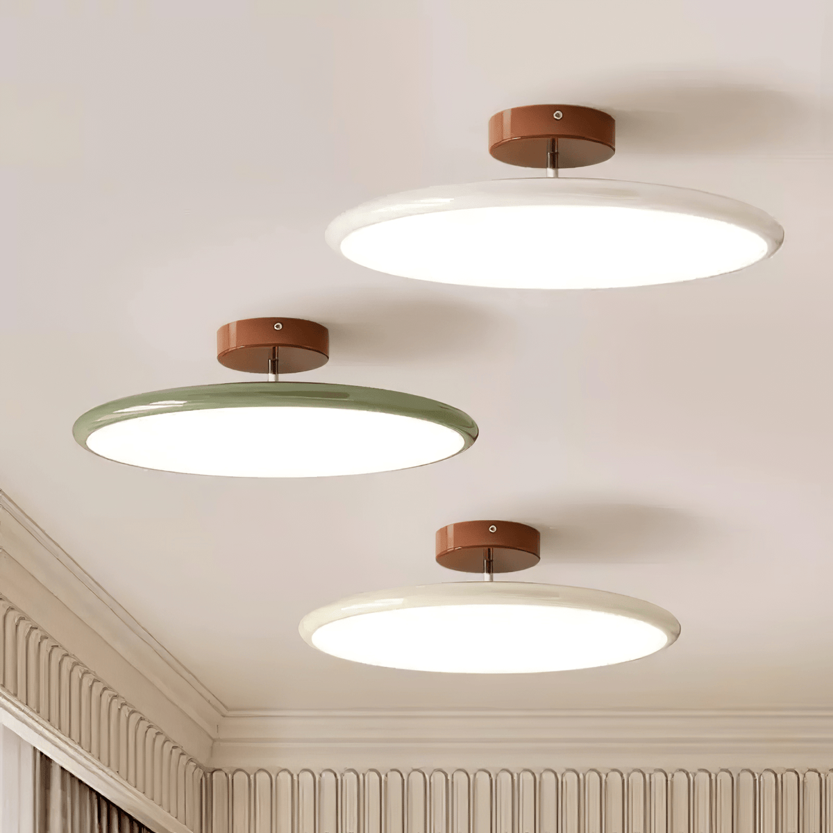 Auroradrift | Modern LED Ceiling Lamp with 270° Swivel Shade | Light for Sloped Ceilings