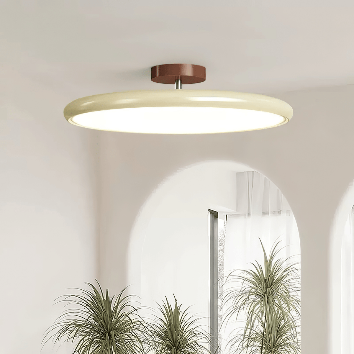 Auroradrift | Modern LED Ceiling Lamp with 270° Swivel Shade | Light for Sloped Ceilings