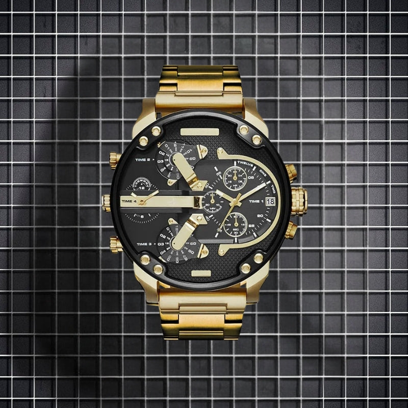 Men’s Chronograph Watch Date Display Adjustable Strap Splash Resistant