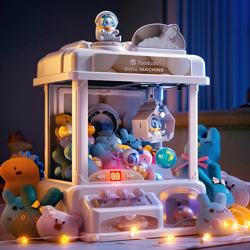 Mini Claw Machine for Kids – Coin Operated Arcade Toy with Plush Prizes
