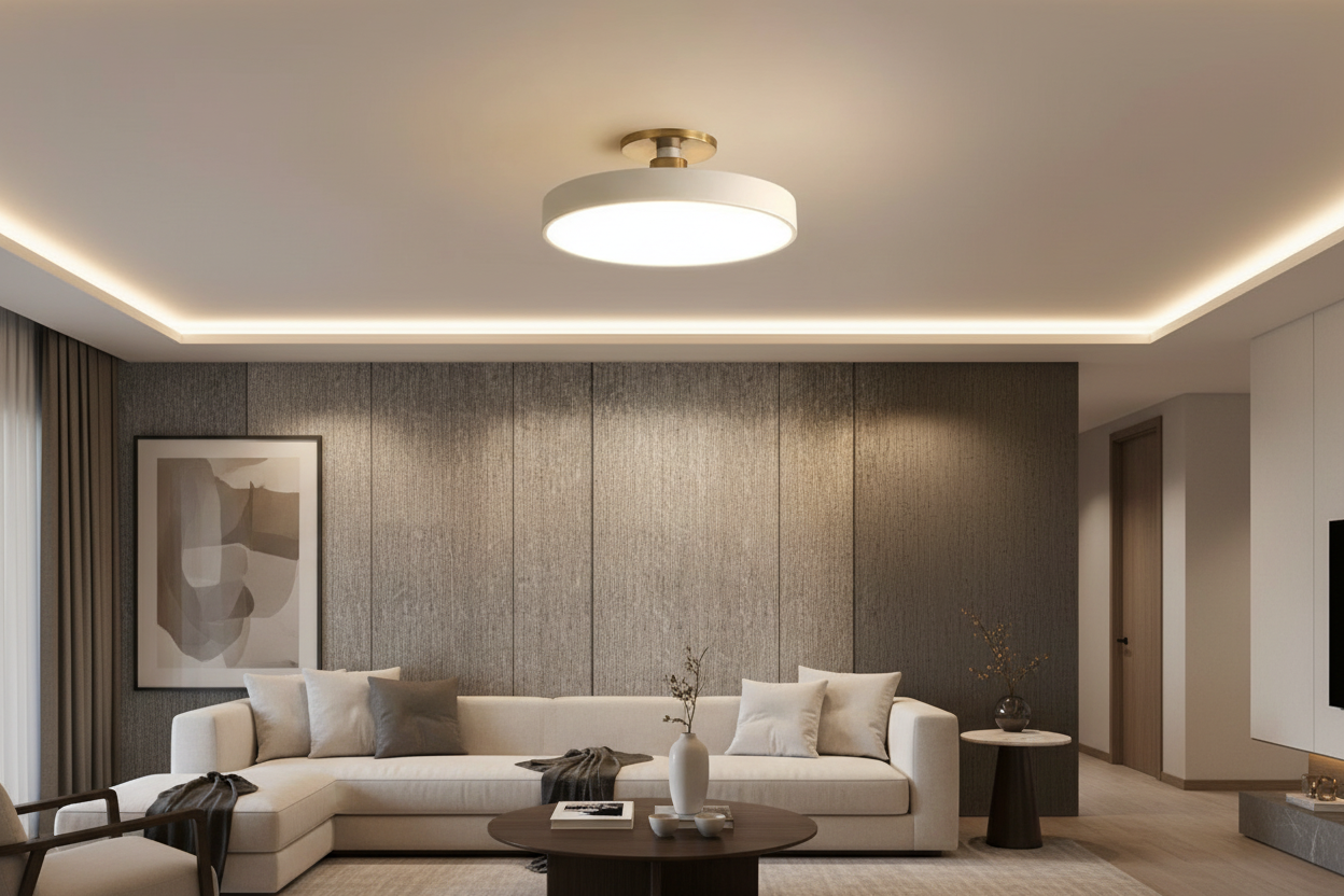 Minimalist Round LED Ceiling Light Nordic Flush Mount Lamp