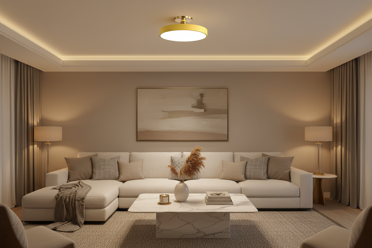 Minimalist Round LED Ceiling Light Nordic Flush Mount Lamp