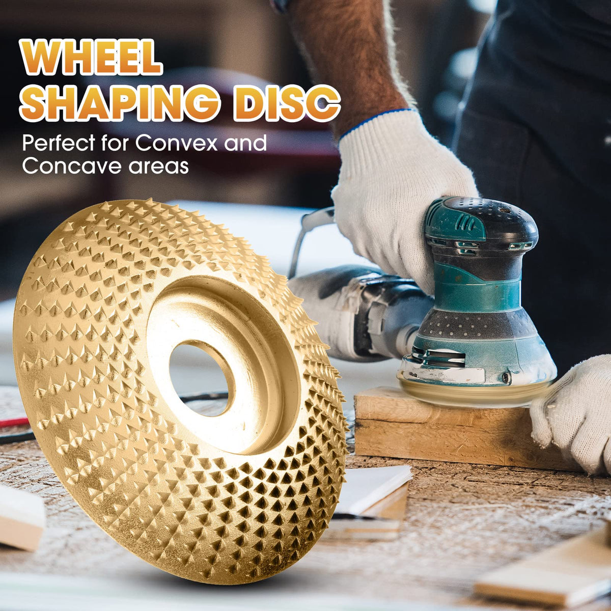 Carvexa | Tungsten Carbide Wood Carving Discs with 3 Shapes | Angle Grinder Kit for Wood