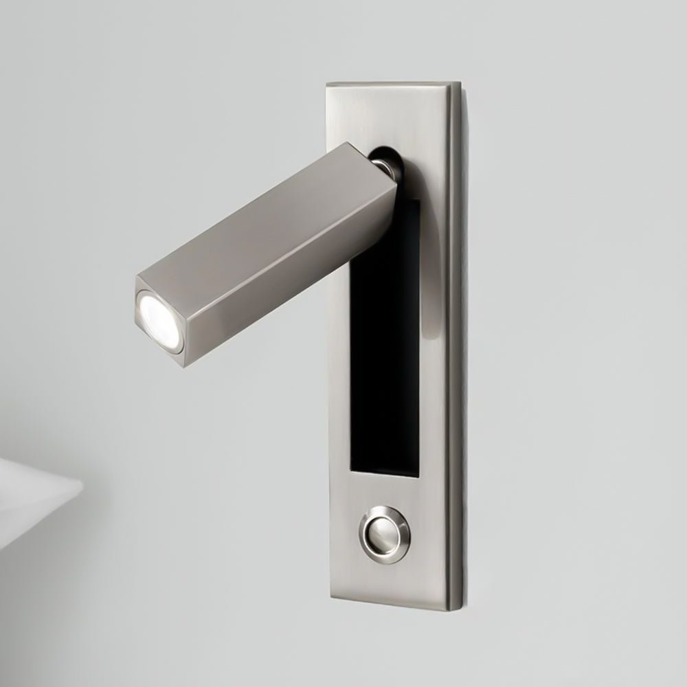 Nocturnis | Recessed LED Bedside Sconce with Adjustable Head | Reading Light for Bedroom